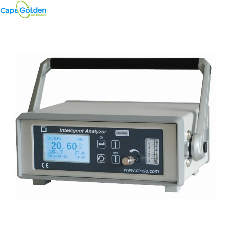 Analyseur oxygène-gaz portatif 150ml/Min 80%RH de pureté de GNL-2100L