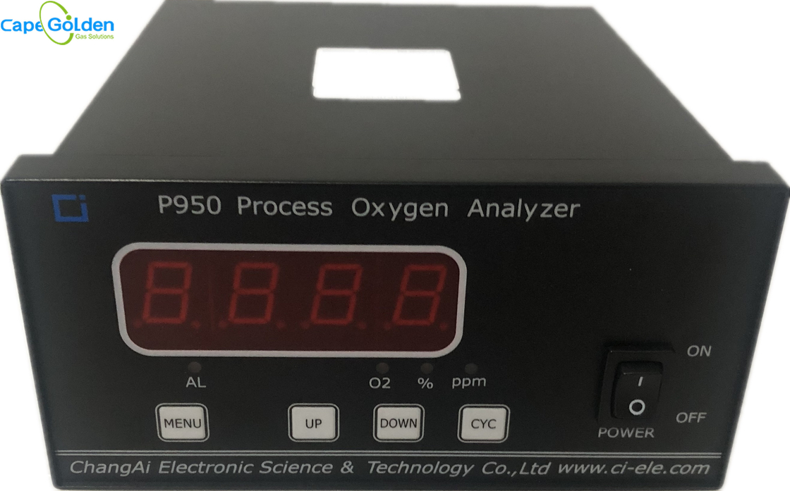 Appareil de contrôle oxygène-gaz 80%RH de pureté de l'oxygène d'analyseur de pureté du processus P950